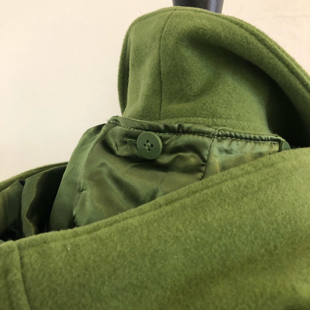 Jack by BB Dakota Sz. Med Green Hooded Coat - Picture 4 of 5